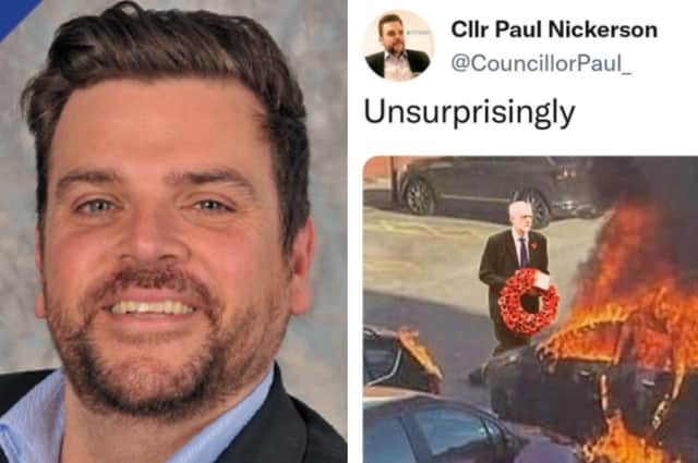 Councillor Paul Nickerson, a Conservative who sits on East Riding of Yorkshire Council, has apologised and deleted the tweet