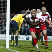 Golden moment: Paul Green wheels away in celebration after scoring in the League Cup quarter-final with Arsenal in December 2005. (Picture: Nick Potts/PA)