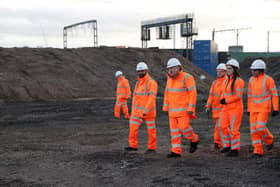 Boris Johnson visits a HS2 construction site