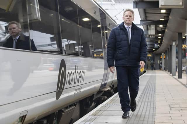 Transport Secretary Grant Shapps visits Leeds Station. Picture: Danny Lawson/PA.
