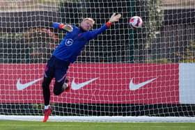 Change of fortune: Former Sheffield United keeper Aaron Ramsdale was one of three Arsenal players in England's starting line up against San Marino. Picture: John Walton/PA Wire.