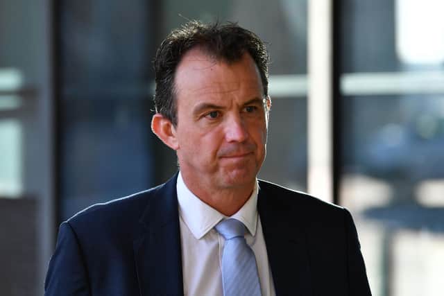 England and Wales Cricket Board (ECB) chief executive Tom Harrison arrives to attend a Digital, Culture, Media and Sport (DCMS) Committee meeting (Picture: Getty Images)