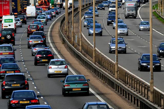 Traffic on the M1. Picture: Rui Vieira/PA Wire.