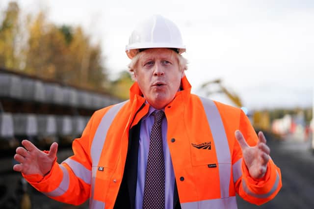Boris Johnson has defended the revised plans - which leave Yorkshire with just two miles of high-speed rail.