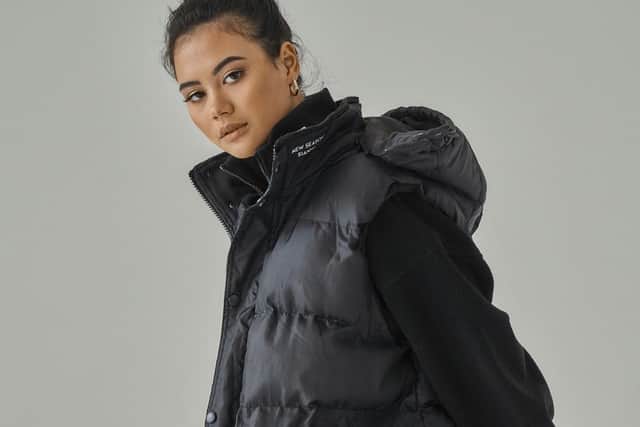Padded gilet with detachable hoodIe, £55, coming to Asda and now at SianMarie.com.