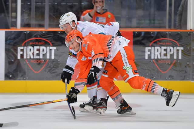 INJURY CONCERN: Tanner Eberle was forced off injured during last week's 5-0 home again Cardiff Devils Picture: Dean Woolley.