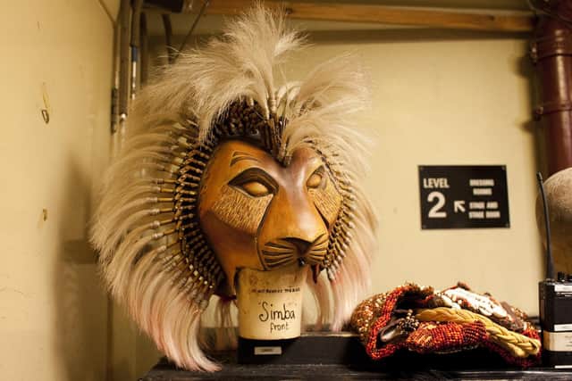 Backstage photography at Disney's The Lion King. (Picture: Helen Maybanks).