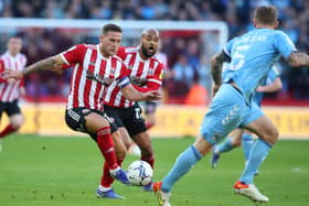 Trying to inspire: Billy Sharp, so often Sheffield United’s talisman, was unable to raise his troops to earn a victory over Coventry City in the Championship on Saturday. (Picture: Sport Image)