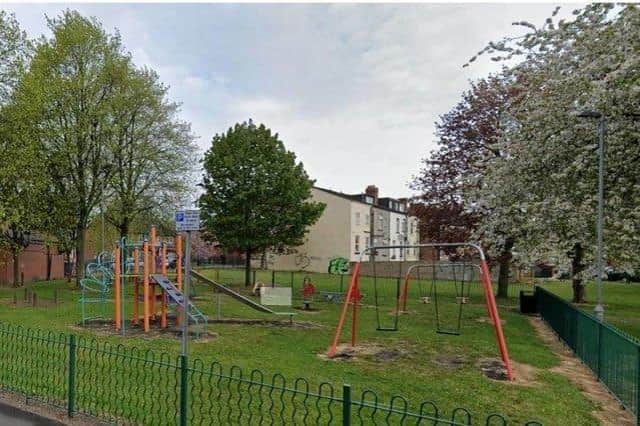 The area's issues with drink and drugs have spilled over onto the playground.