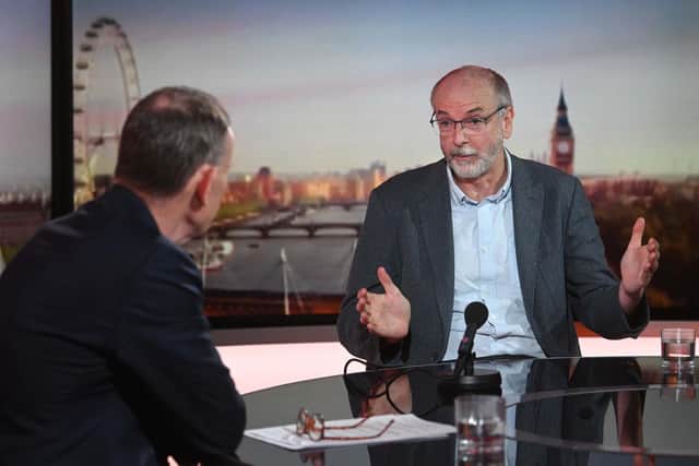 Undated BBC handout photo of Professor Sir Andrew Pollard, director of the Oxford Vaccine Group, appearing on the BBC1 current affairs programme, The Andrew Marr show.
