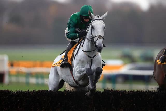 Disappointing: Three-time former winner Bristol De Mai was pulled up by jockey Daryl Jacob as hopes of a fourth victory in the race faded. (Photo by Mike Egerton - Pool/Getty Images)