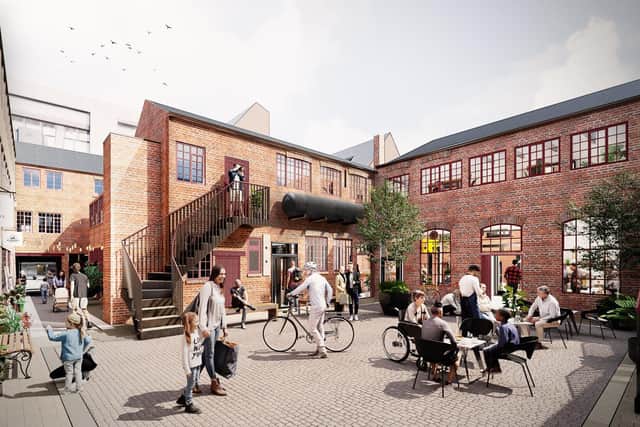 The bosses behind the revival of Leah’s Yard, which has appeared on Historic England’s ‘Buildings at Risk’ register, have received more than 100 applications from small business owners who are interested in establishing a base in the former collection of small industrial workshops.Picture:  FCBStudios