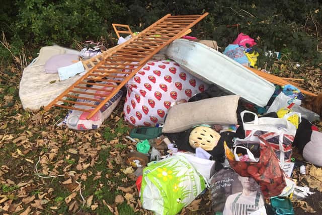 The fly tip at Morton Cemetery (Pic: Vivienne Hills)