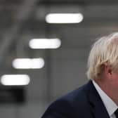 Prime Minister Boris Johnson during a visit to Tharsus headquarters in Blyth, Northumberland, during the CBI annual conference.