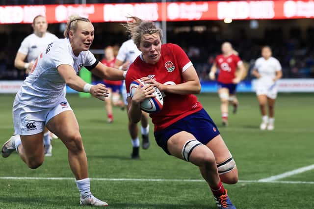 Zoe Aldcroft: The forward from Yorkshire scored a try on her first international as captain. (Picture: David Rogers/Getty Images)