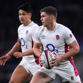 Owen Farrell of England runs with the ball ahead of Marcus Smith during the Autumn Nations Series match between England and Australia at Twickenham. (Picture: Laurence Griffiths/Getty Images)