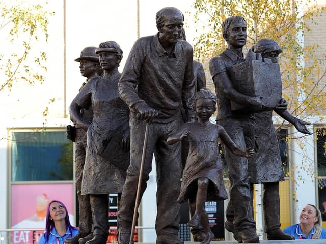 The sculpture, named Reverence, features seven figures cast in bronze, including a young girl, older man, volunteer, nurse, carer, police officer and a teacher, to represent those affected by the pandemic.
Photo: Simon Hulme