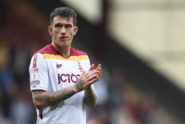 POTENTIAL RETURN: Andy Cook has not played for Bradford City since the end of October but could feature at Tranmere Rovers tonight. Picture: Getty Images.