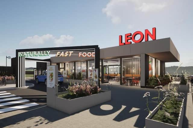 Leon will open its first Drive-Thru restaurant in Gildersome, Leeds, West Yorkshire tomorrow