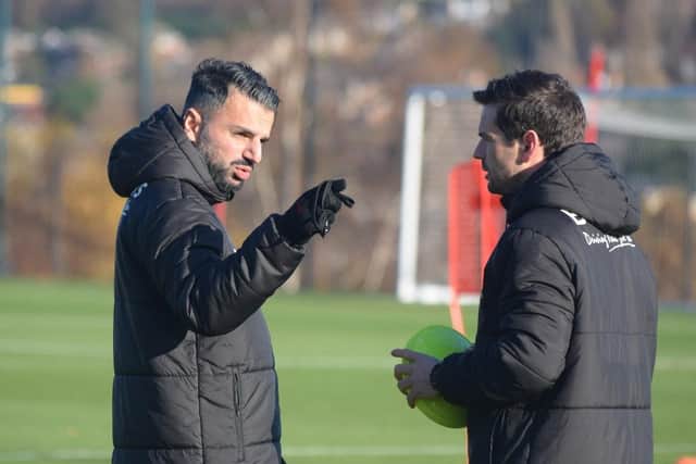New head coach Poya Asbaghi got to work on the Barnsley training ground earlier this week. Picture courtesy of Barnsley FC