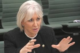 Nadine Dorries giving evidence to the DCMS committee.