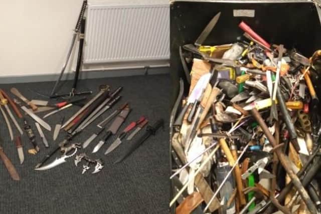 More than 800 knives/weapons were surrendered during Operation Sceptre.