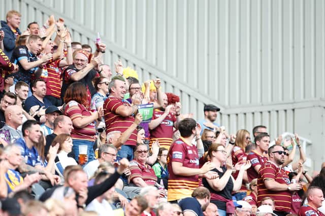 Huddersfield Giants fans at Magic Weekend this year. They return to Newcastle in 2022 to face Salford Red Devils. (ED SYKES/SWPIX)