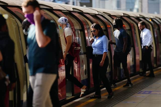Commuters on the London Underground. Picture: Victoria Jones/PA Wire.