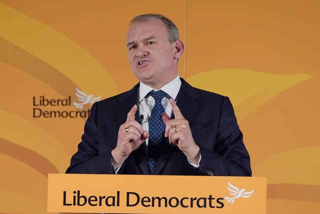 Sir Ed Davey is leader of the Liberal Demcorats.