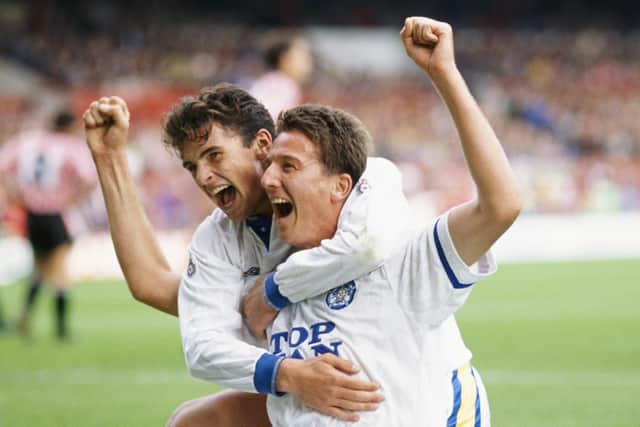 ALWAYS REMEMBERED: Leeds United legend Gary Speed, left. Picture: Getty Images.