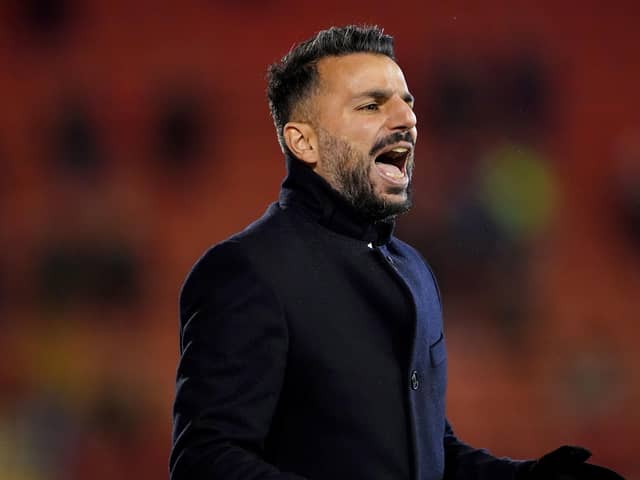 FOCUS: Barnsley manager, Poya Asbaghi on the touchline at Oakwell during Wednesday night's defeat to Swansea City Picture: Zac Goodwin/PA
