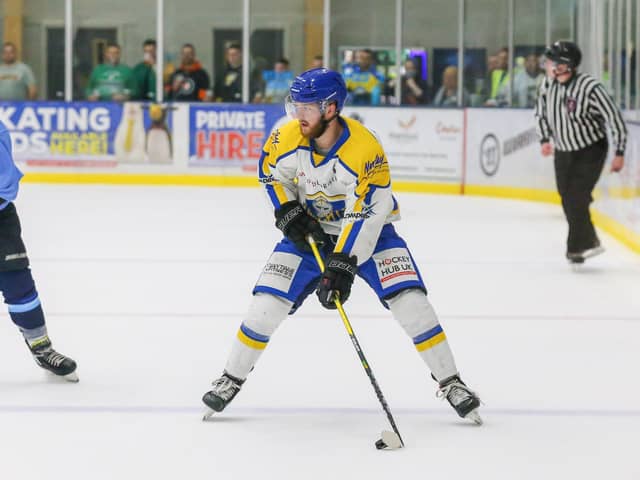 Adam Barnes's two third-period goals were enough to seal a 2-1 win for Leeds Knights over Sheffield Steeldogs at Ice Sheffield on Friday night. Picture:

Andy Bourke/Podium Prints