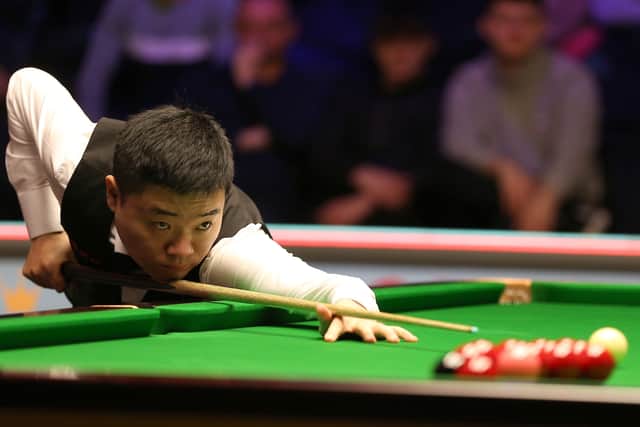 Ding Junhui was knocked out 6-3 by Sam Craigie in the UK Snooker Championship at York's Barbican. Picture: Nigel French/PA