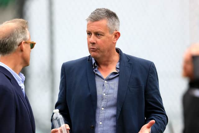 England director of cricket Ashley Giles (right). Picture: Mike Egerton/PA