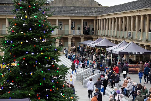 The Piece Hall's first Winter Makers Market of 2021 saw record footfall. Picture: Bruce Fitzgerald