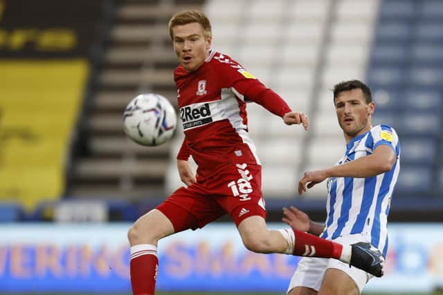 At the double: Duncan Watmore scored both Middlesborough goals in the win over the Terriers. (Photo by John Early/Getty Images)