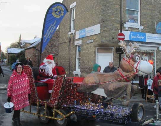 Santa pays a visit to Pocklington’s annual Christmas Festival on Sunday.