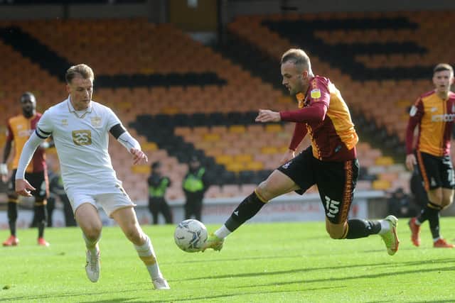 SIDELINED: Charles Vernam is one of four Bradford City forwards ruled out of tonight's FA Cup replay 'replay' at Exeter City. Picture: Simon Hulme.