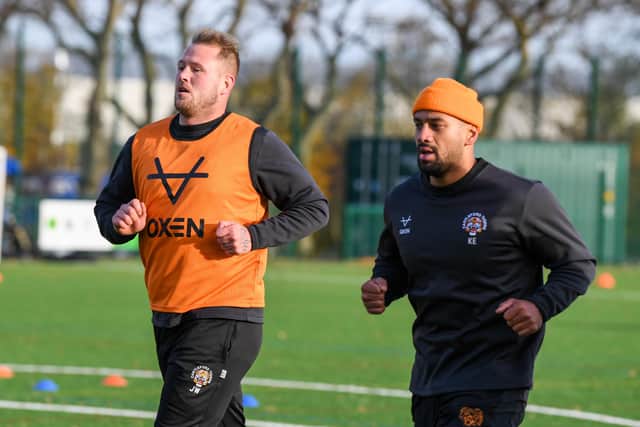 Kenny Edwards, gets in some early pre-season training with Castleford Tigers. Picture courtesy of Melanie Allatt.