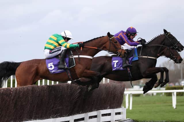 Champ - pictured winning the RSA Chase at the 2020 Cheltenham Festival under the now retired Barry Geraghty - will miss his intended reappearance at Aintree this weekend.
