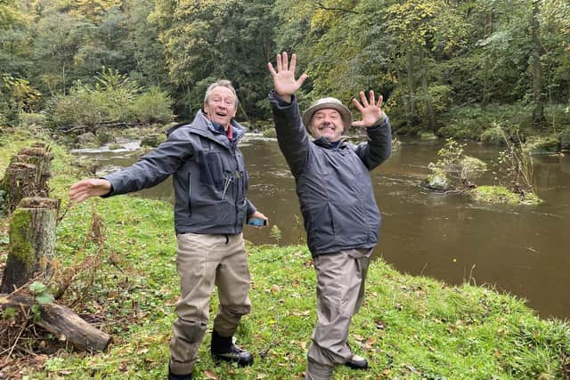 Bob Mortimer, right, and Paul Whitehoouse, left, stayed at Chequers cottage when filming last year's Christmas episode of Gone Fishing