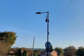 One of the cameras which will be installed outside the schools