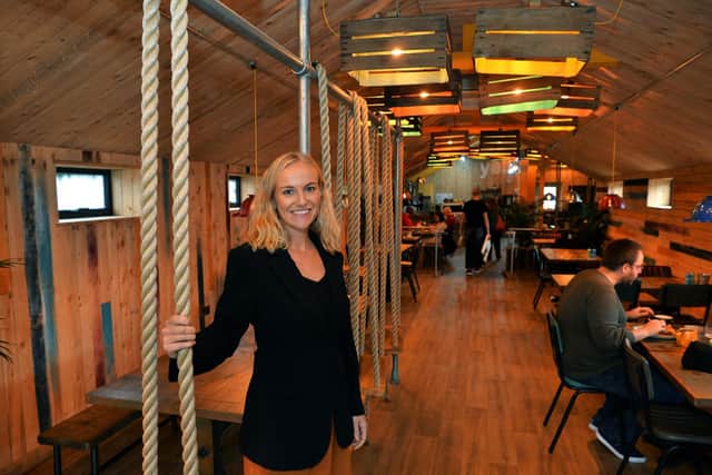 Emma inside Yolk, their new restaurant venture
