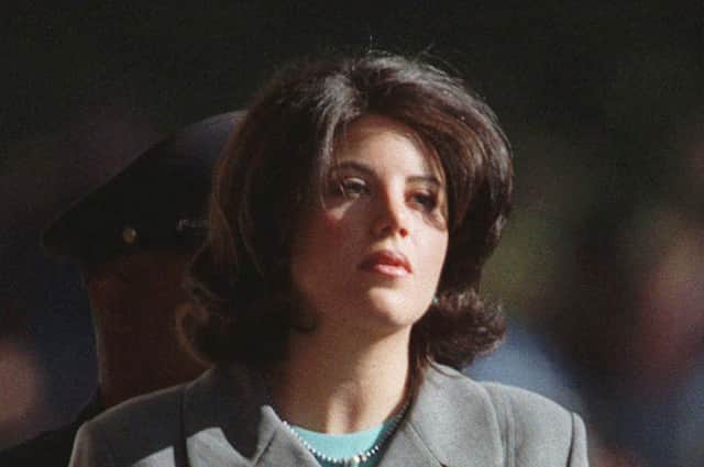Monica Lewinsky, seen here in 1998, has shown she is a strong woman, says Christa Ackroyd. (Picture: AP).