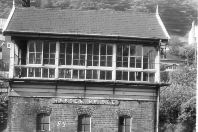 Hebden Bridge Signal Box pictured in the 1960s. Image courtesy of the Pennine Horizons Digital Archive.