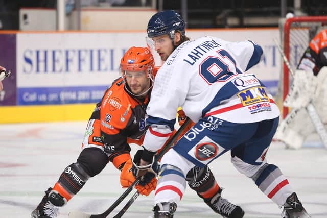 Jonathan Phillips in action for Sheffield Steelers against Dundee Stars (Picture: Dean Woolley)