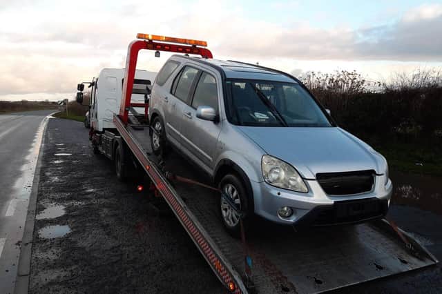 Humberside Police rural task force officers seized a dog and a vehicle during patrols at the weekend.