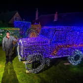 Andrew Wilkinson, of Hayton, near Pocklington, is again raising money for charity with his magnificent Christmas Lights display  Picture: James Hardisty