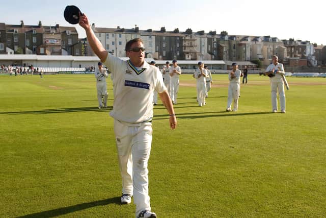 Darren Gough, saluting the Yorkshire fans in 2008, is back at Yorkshire CCC (Picture: PA)
