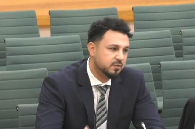 Adil Mehmood gave evidence to MPs about his experiences playing grassroots cricket in Yorkshire.